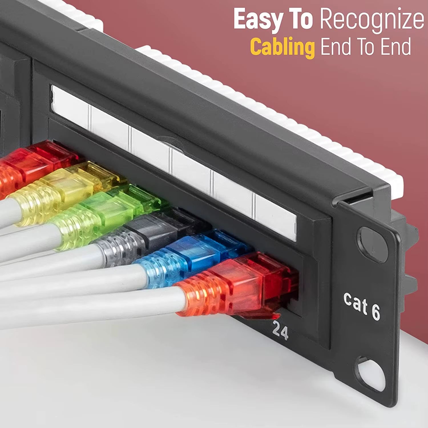50PCS RJ45 Cat6 Pass through Connectors, Assorted Colors EZ to Crimp Modular Plug for Solid or Stranded UTP Network Cable
