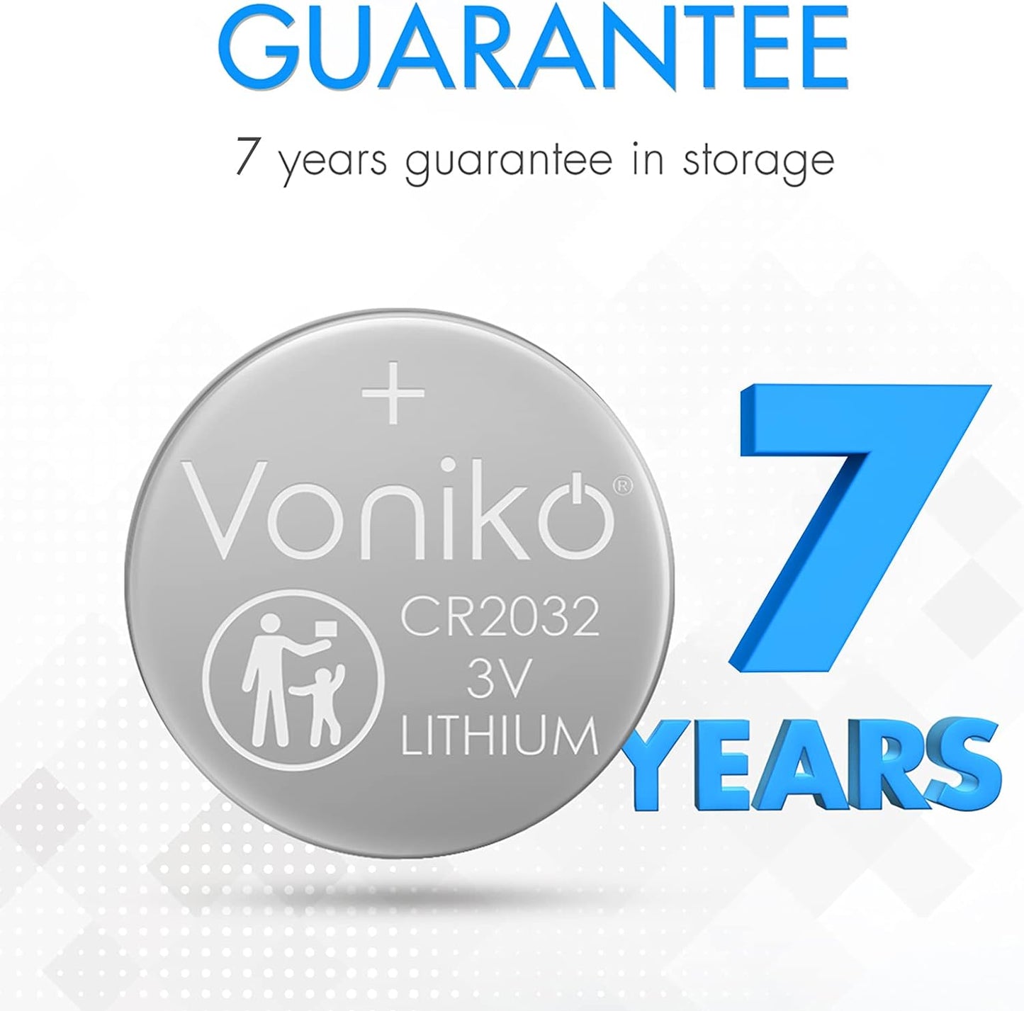 3 Volt CR2032 Battery 6 Pack – Lithium Batteries – 2032 Button Battery Flat – 7 Years Shelf Life